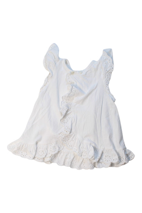 A White Sleeveless Dresses from Ralph Lauren in size 6-12M for girl. (Back View)