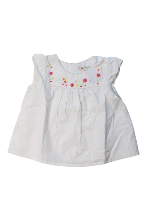 A White Sleeveless Tops from Bonpoint in size 6-12M for girl. (Front View)