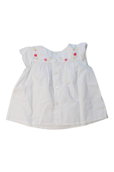 A White Sleeveless Tops from Bonpoint in size 6-12M for girl. (Back View)