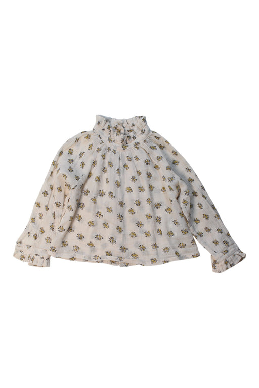 A Beige Long Sleeve Tops from Emile et Ida in size 6-12M for girl. (Front View)