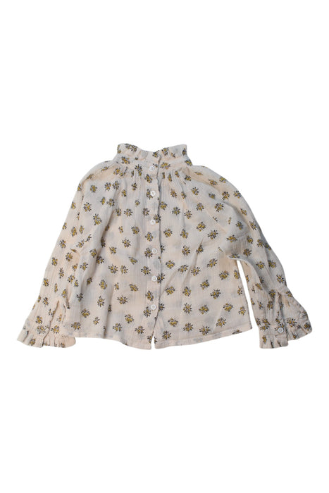 A Beige Long Sleeve Tops from Emile et Ida in size 6-12M for girl. (Back View)