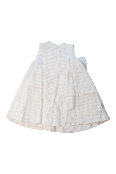 A White Sleeveless Dresses from La Stupenderia in size 6-12M for girl. (Back View)