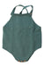A Teal Sleeveless Bodysuits from Bonpoint in size 6-12M for girl. (Front View)