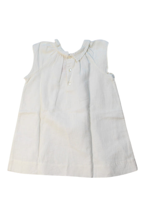 A Ivory Sleeveless Dresses from Bonpoint in size 12-18M for girl. (Back View)