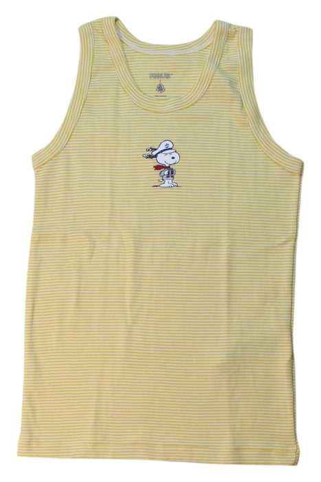 A Yellow Sleeveless T Shirts from Petit Bateau in size 10Y for boy. (Front View)