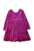 A Purple Long Sleeve Dresses from Hanna Andersson in size 5T for girl. (Front View)