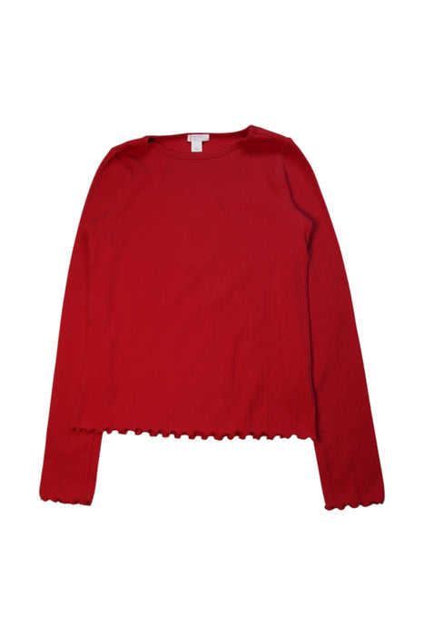 A Red Long Sleeve Tops from Crewcuts in size 12Y for girl. (Front View)