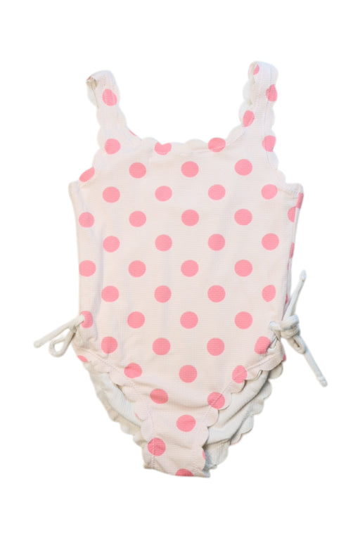 A White Swimsuits from Seed in size 4T for girl. (Front View)