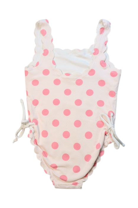 A White Swimsuits from Seed in size 4T for girl. (Back View)