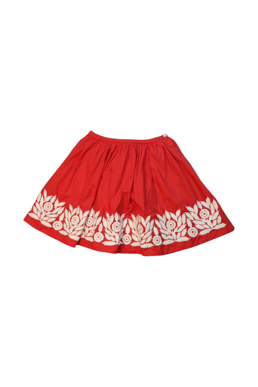 A Red Mid Skirts from Bonpoint in size 6T for girl. (Front View)