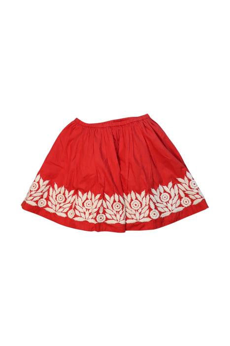 A Red Mid Skirts from Bonpoint in size 6T for girl. (Back View)