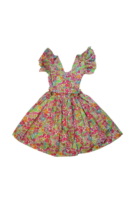 A Multicolour Short Sleeve Dresses from Jacadi in size 4T for girl. (Front View)