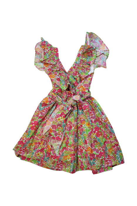 A Multicolour Short Sleeve Dresses from Jacadi in size 4T for girl. (Back View)