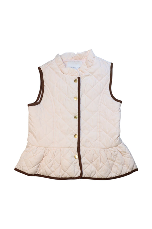 A Beige Puffer/Quilted Coats & Outerwear from Janie & Jack in size 5T for girl. (Front View)