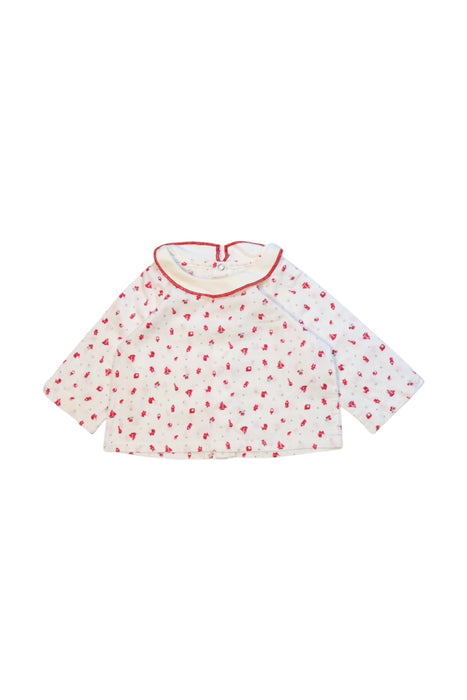 A White Long Sleeve Tops from Petit Bateau in size 18-24M for girl. (Front View)