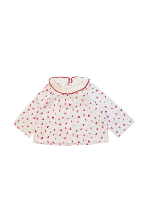 A White Long Sleeve Tops from Petit Bateau in size 18-24M for girl. (Front View)