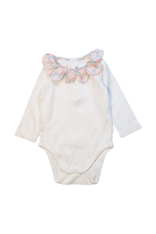 A White Long Sleeve Bodysuits from Jacadi in size 6T for neutral. (Front View)