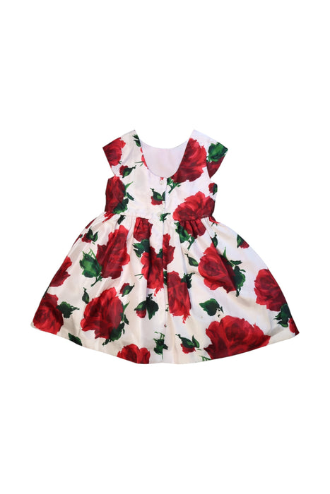 A Red Sleeveless Dresses from Gymboree in size 3T for girl. (Back View)