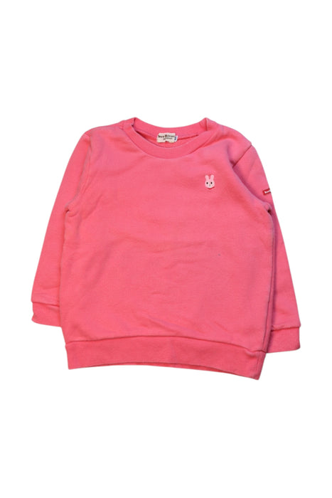 A Pink Crewneck Sweatshirts from Hot Biscuits Mikihouse in size 3T for neutral. (Front View)