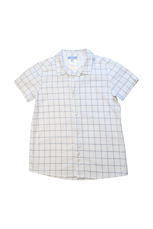 A White Short Sleeve Shirts from Jacadi in size 4T for boy. (Front View)