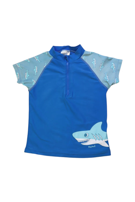 A Blue Rash Guards from Playshoes in size 5T for neutral. (Front View)