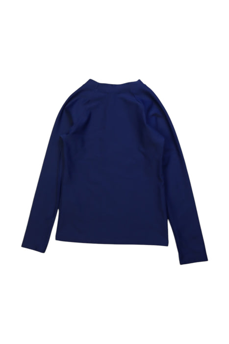 A Navy Rash Guards from Minnow in size 5T for neutral. (Back View)