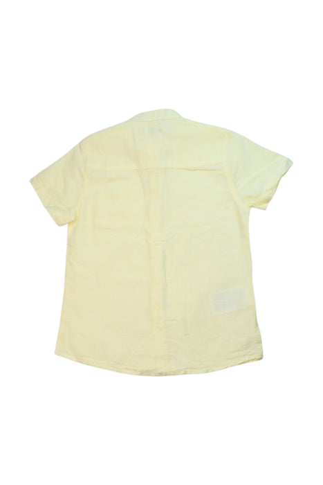 A Yellow Short Sleeve Shirts from Mayoral in size 3T for boy. (Back View)