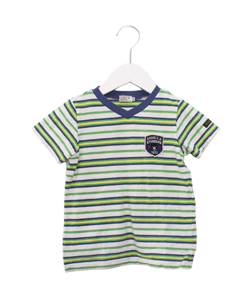 A Multicolour Short Sleeve T Shirts from Miki House in size 4T for girl. (Front View)