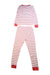 A Red Pyjama Sets from Pottery Barn in size 6T for neutral. (Back View)