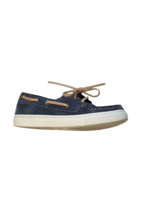 A Blue Loafers & Moccasins from Mayoral in size 5T for neutral. (Front View)