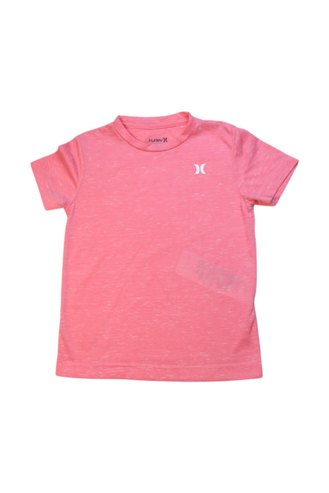 A Pink Short Sleeve T Shirts from Hurley in size 4T for neutral. (Front View)
