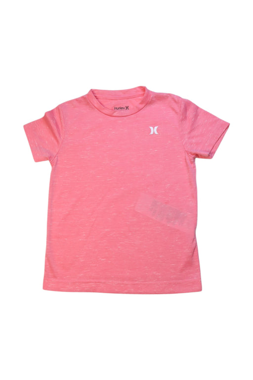 A Pink Short Sleeve T Shirts from Hurley in size 4T for neutral. (Front View)