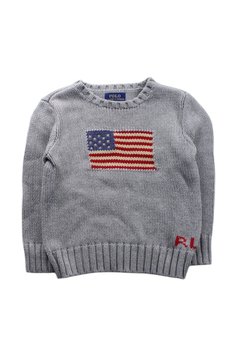 A Grey Knit Sweaters from Polo Ralph Lauren in size 4T for neutral. (Front View)