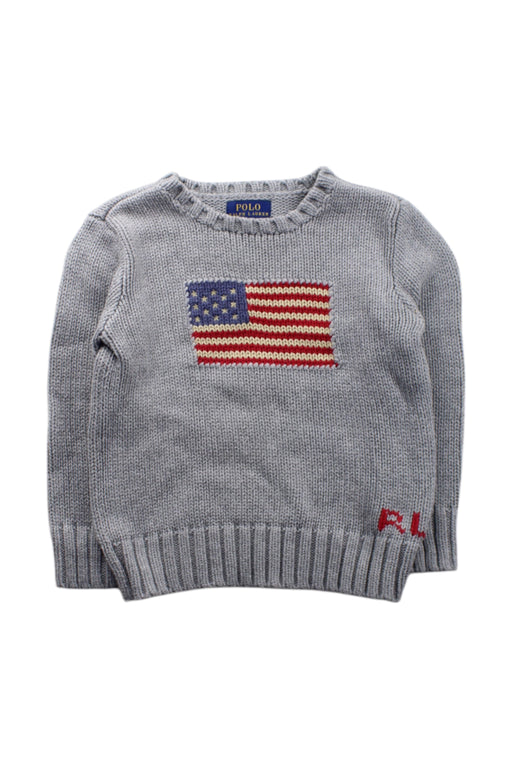 A Grey Knit Sweaters from Polo Ralph Lauren in size 4T for neutral. (Front View)