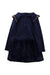 A Navy Long Sleeve Dresses from Janie & Jack in size 6T for girl. (Back View)