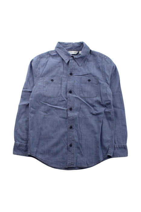 A Blue Long Sleeve Shirts from Janie & Jack in size 5T for boy. (Front View)