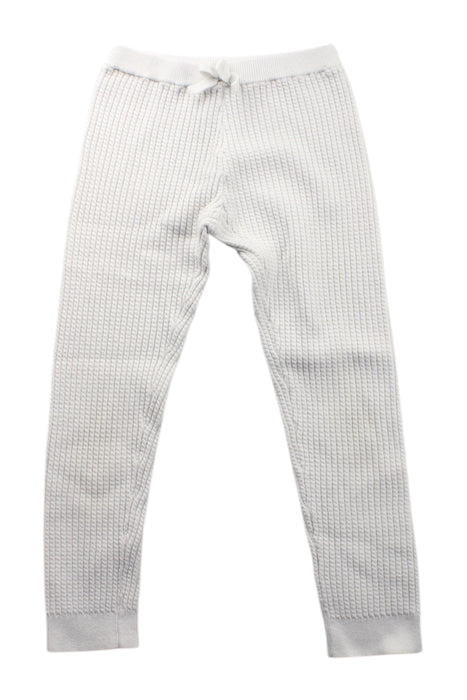 A White Leggings from Janie & Jack in size 6T for neutral. (Front View)