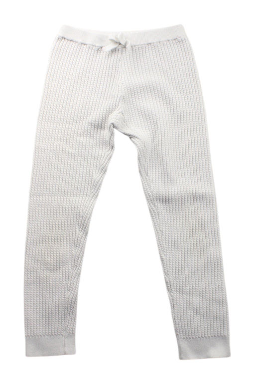A White Leggings from Janie & Jack in size 6T for neutral. (Front View)