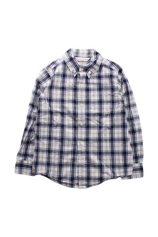 A Navy Long Sleeve Shirts from Janie & Jack in size 4T for boy. (Front View)