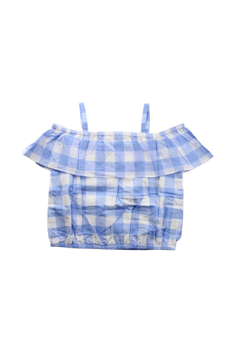 A Blue Sleeveless Tops from Janie & Jack in size 14Y for girl. (Back View)