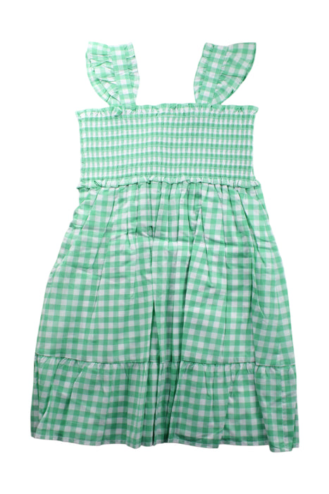A Green Sleeveless Dresses from Janie & Jack in size 10Y for girl. (Back View)