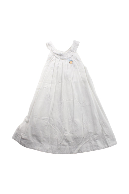 A White Sleeveless Dresses from Sergent Major in size 5T for girl. (Front View)