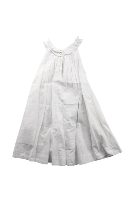 A White Sleeveless Dresses from Sergent Major in size 5T for girl. (Back View)