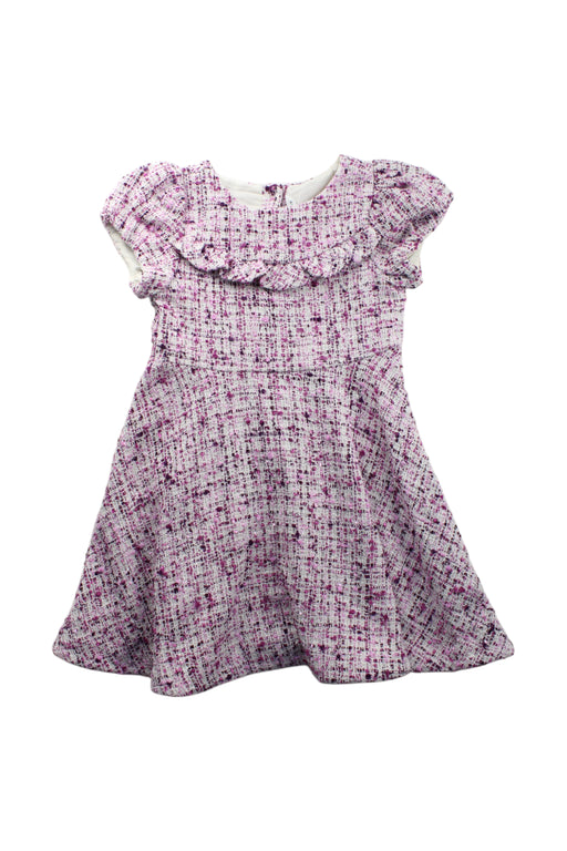 A Pink Short Sleeve Dresses from Janie & Jack in size 6T for girl. (Front View)