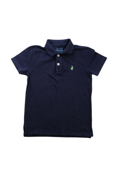 A Navy Short Sleeve Polos from Crewcuts in size 4T for boy. (Front View)