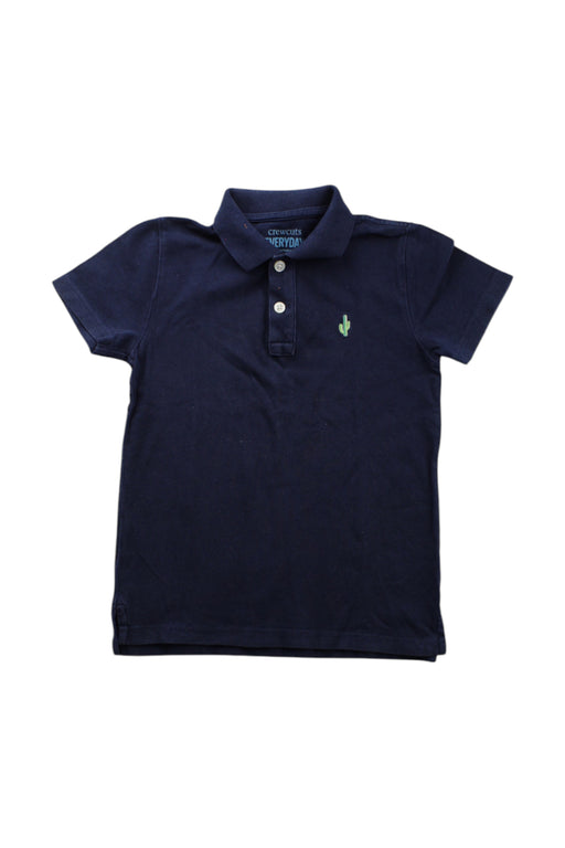 A Navy Short Sleeve Polos from Crewcuts in size 4T for boy. (Front View)