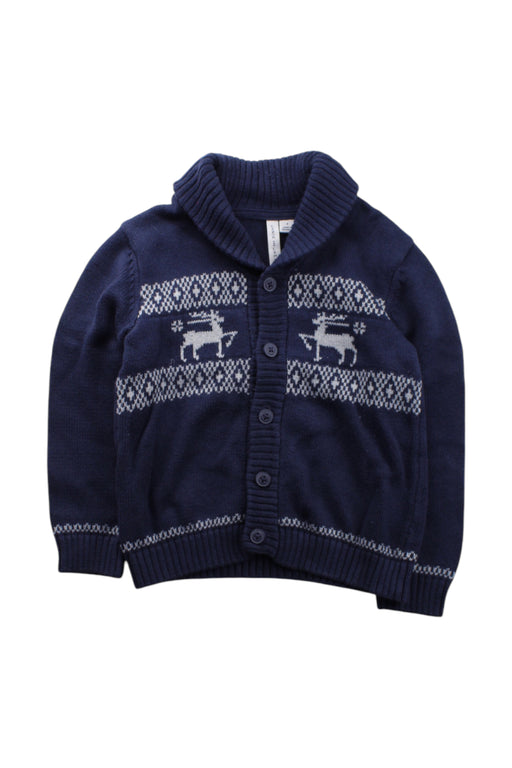 A Navy Cardigans from Janie & Jack in size 4T for neutral. (Front View)