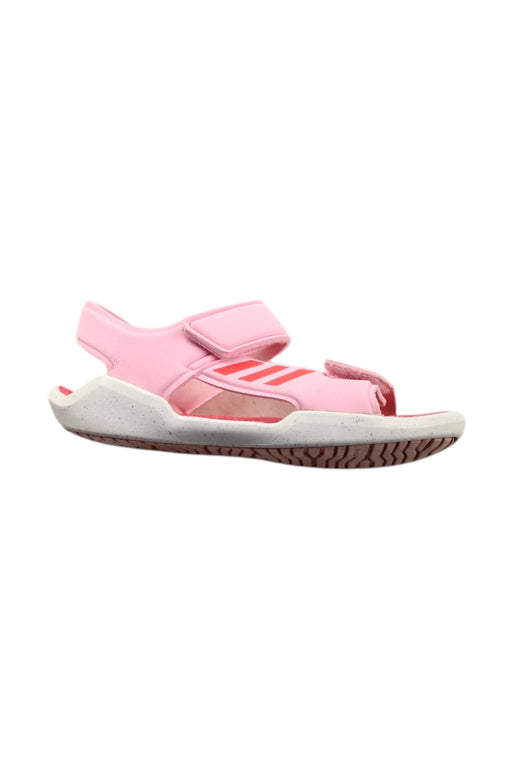 A Pink Sandals from Adidas in size 7Y for neutral. (Front View)