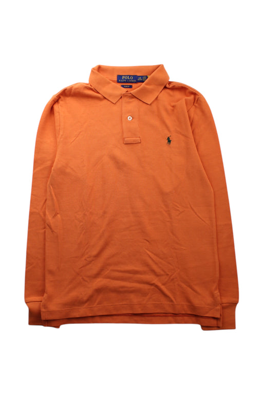 A Orange Long Sleeve Polos from Polo Ralph Lauren in size 14Y for boy. (Front View)