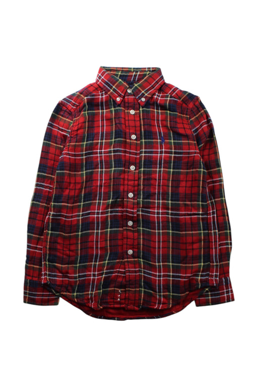 A Red Long Sleeve Shirts from Polo Ralph Lauren in size 8Y for neutral. (Front View)